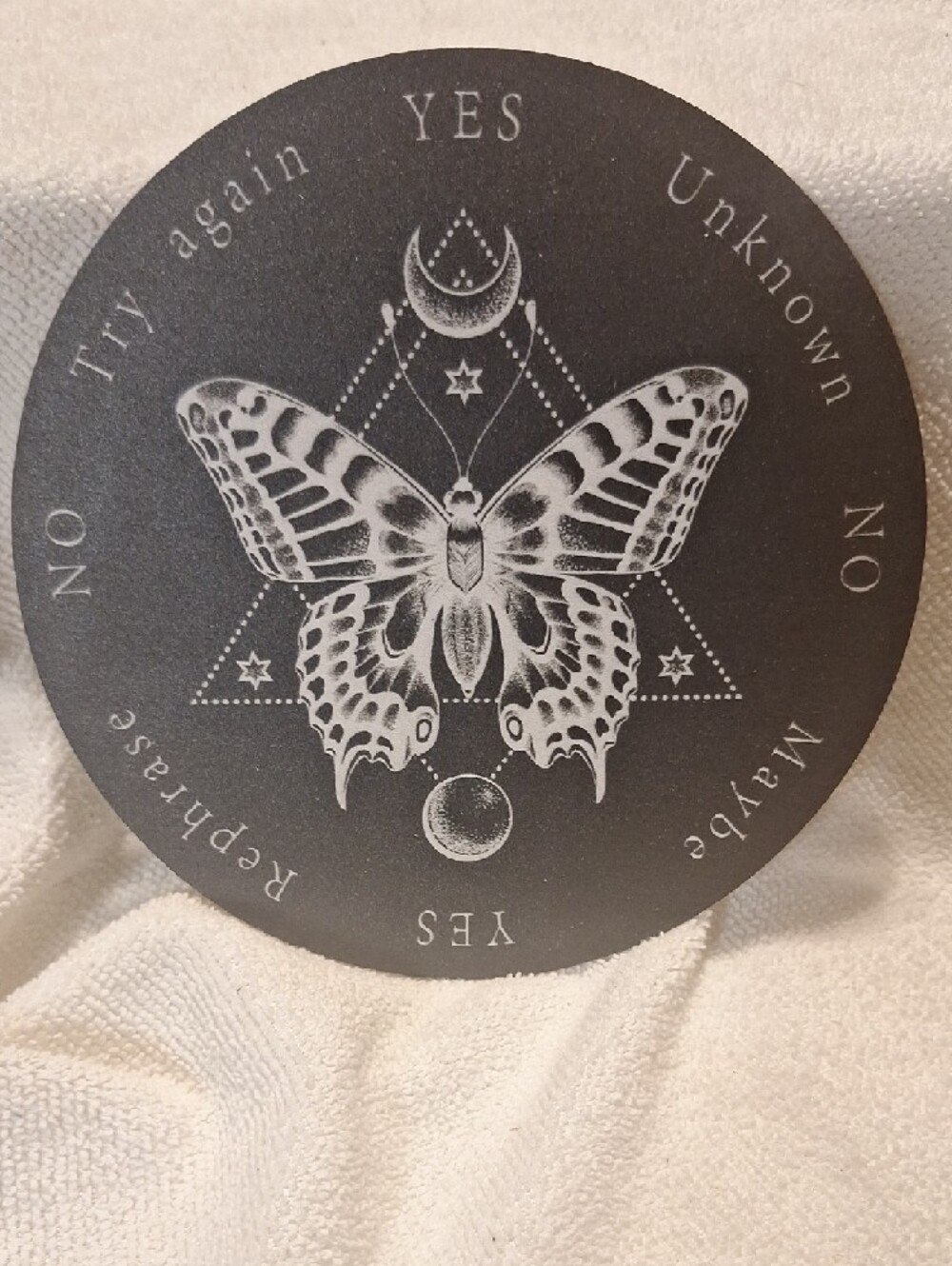 Mystic Butterfly 2 Sided Pendulum Board‎ Oracle Round Board Gothic Spirit Decor